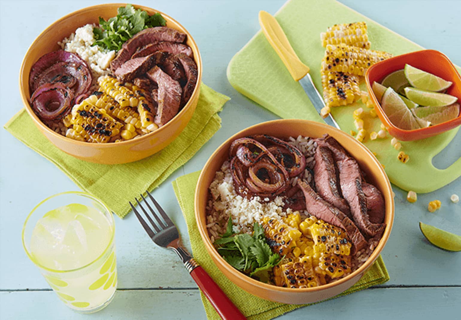 Grilled Steak Burrito Bowls